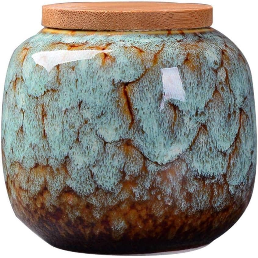 Potes de Cerâmica para Armazenamento, Recipientes de Alimentos com Esmalte Exquisito para Armazenamento de Temperos na C