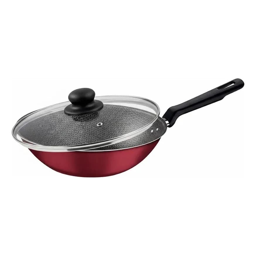 Frigideira Wok Tramontina Loreto Alumínio 24cm C/ Tampa 2,2l