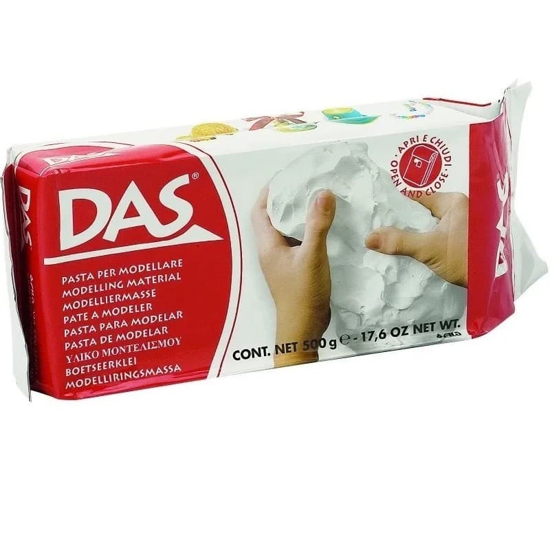 Massa De Modelar E Escultura De Cerâmica Fria 500g - Das Cor Branco