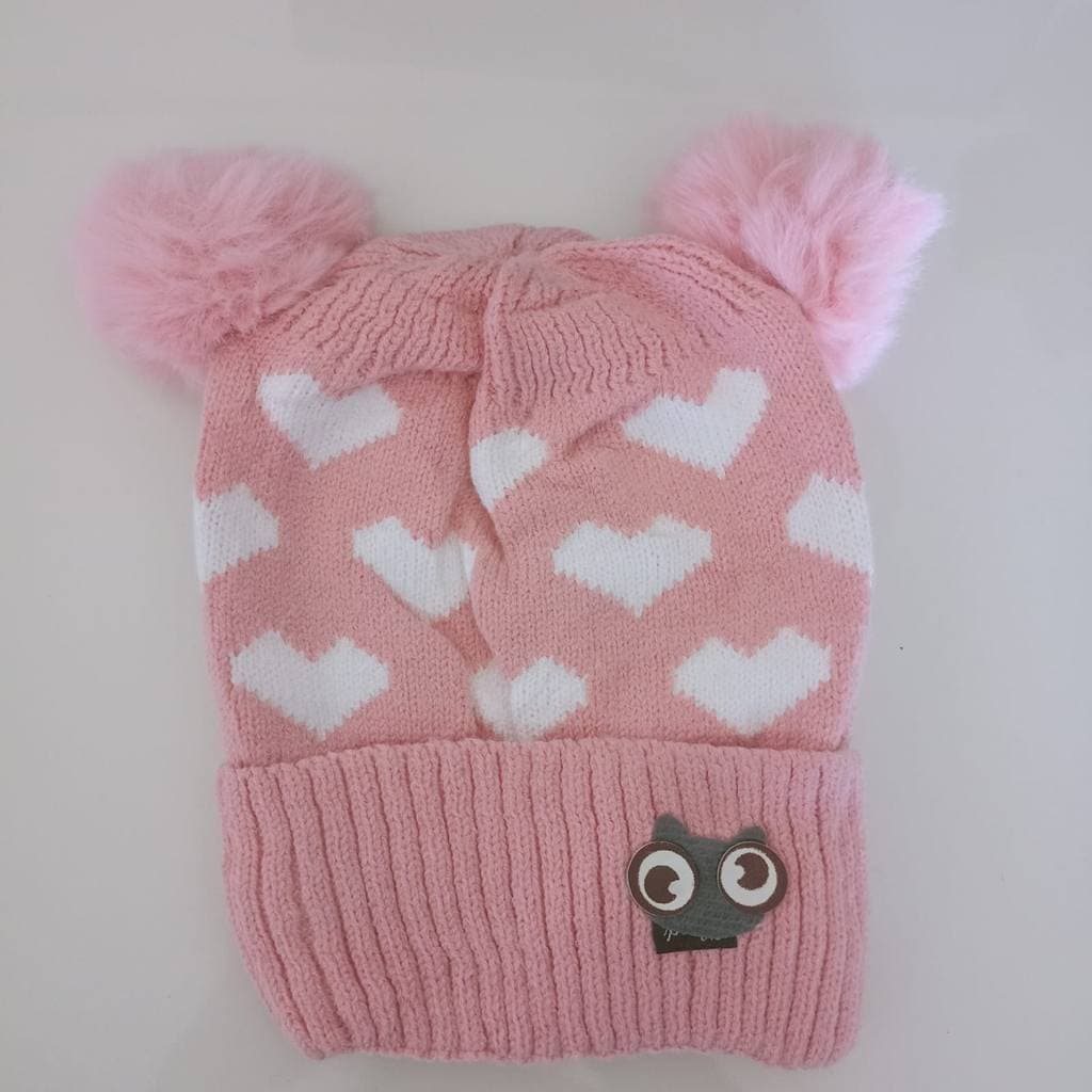 Gorro Infantil Touca Menina Menino Pompom Outono Frio Inverno