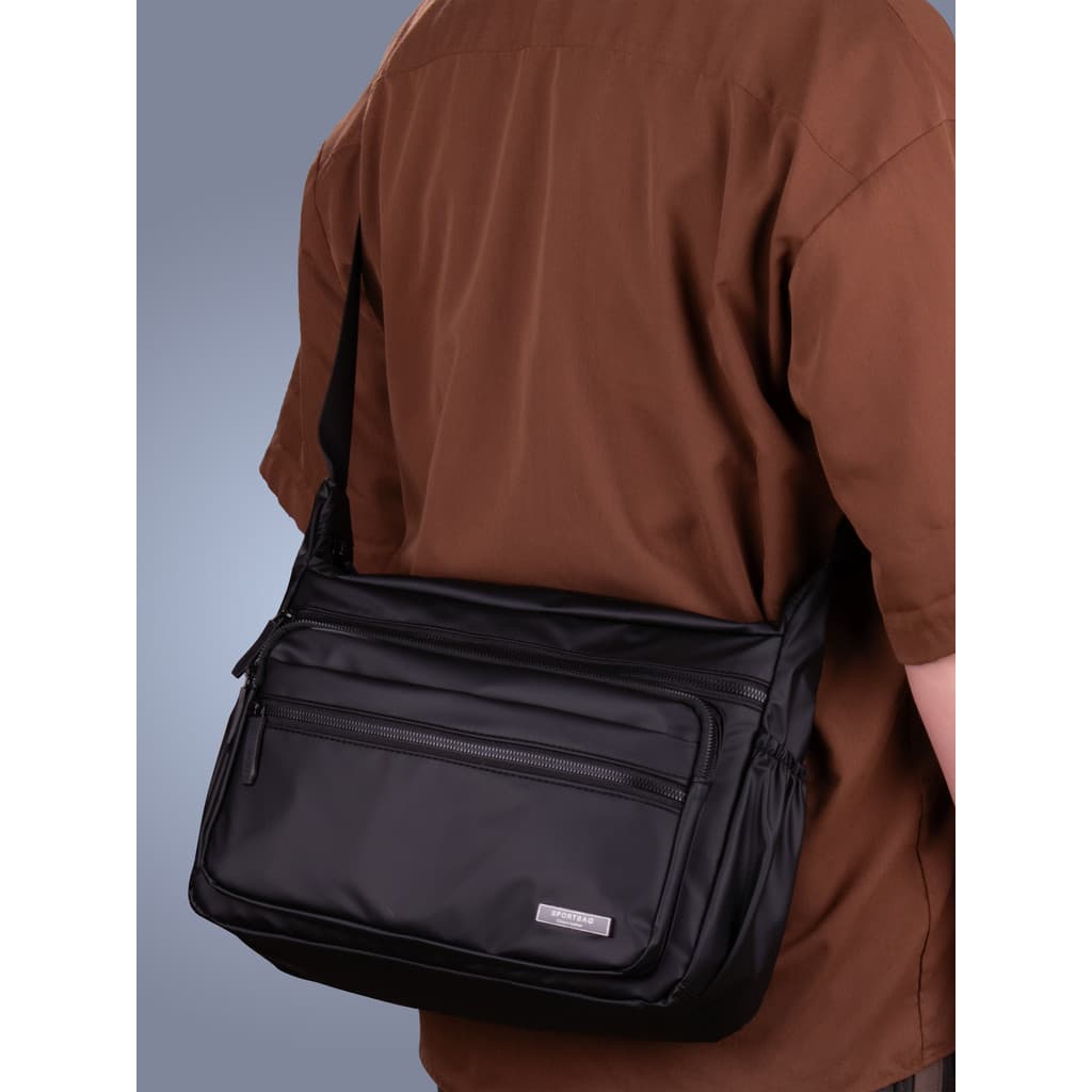 Novo estilo bolsa de ombro masculina lazer ao ar livre Commuter saco leve grande capacidade saco do mensageiro masculino
