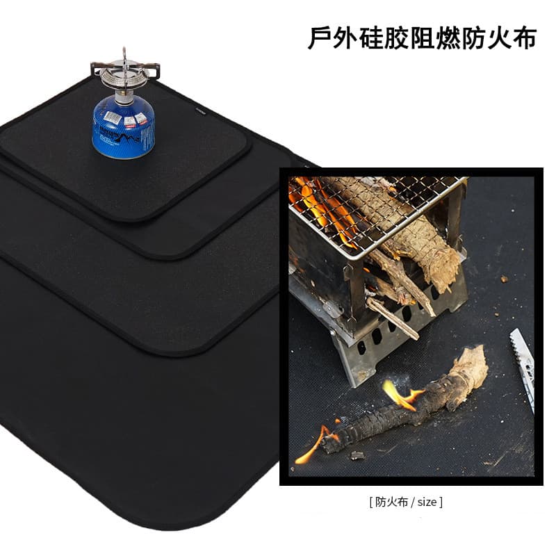 Piquenique ao ar livre churrasco esteira à prova de fogo resistente a altas temperaturas Silicone revestido fibra vidro
