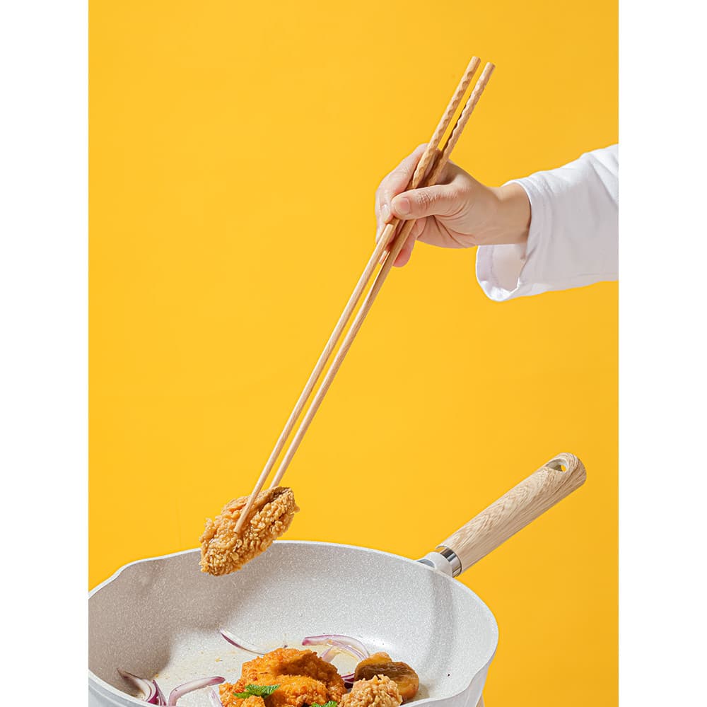 Pauzinhos Anti-escaldantes alongados 42cm edição especial fritar mão proteção pauzinhos Log cozinhar pauzinhos. Casa est
