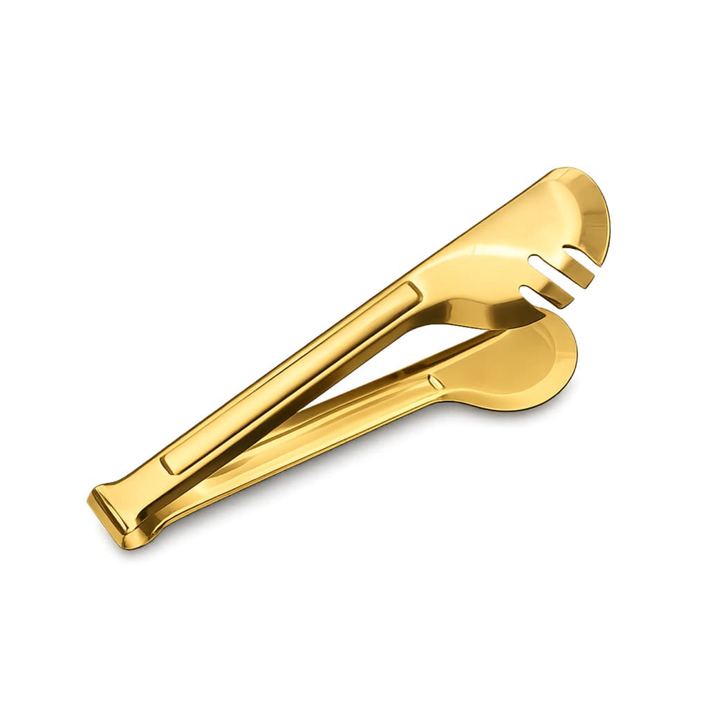Pegador De Salada  Carnes salgados Dourado Aço Inox 24cm