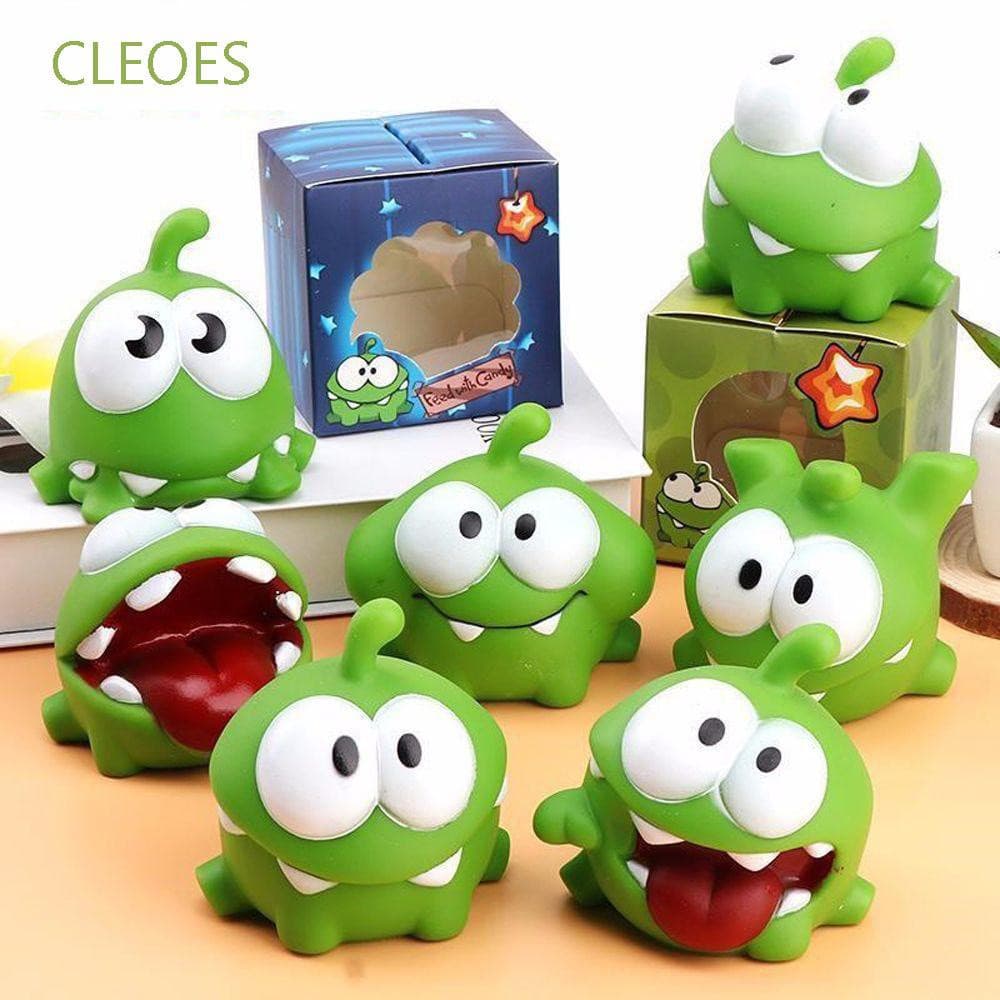 Cleoes Cartoon Toys Crianças Cartoon Doll Toys Presente de aniversário Crianças Tableornaments Om Nom Doll Toes Boy Bean