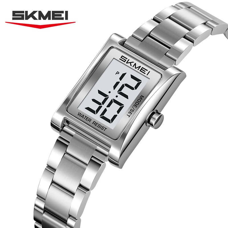 SKMEI 2569 Relógio De Pulso Original , Pulseira De Aço Completa , Eletrônico Para Mulheres , Presentes , Mini Relógios D
