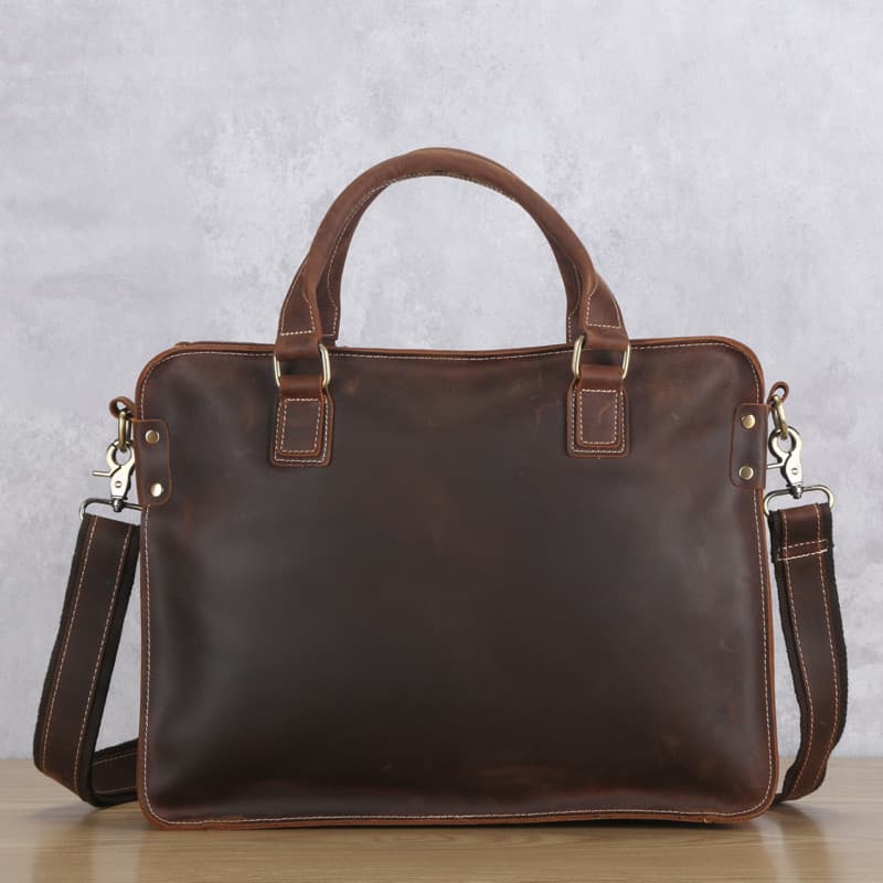 Crazy Horse Couro Artesanal Retro Maleta Masculina Couro Genuíno Commuter Bolsa de Ombro Primeira Camada de Couro Casual