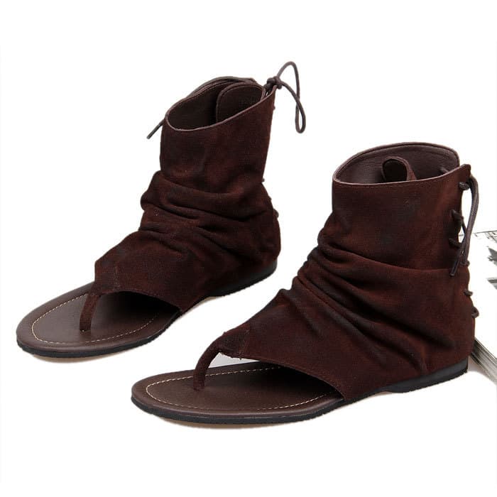 Verão sapatos romanos sandálias de couro angustiado sapatos de praia masculinos moda sandálias da moda botas versão core
