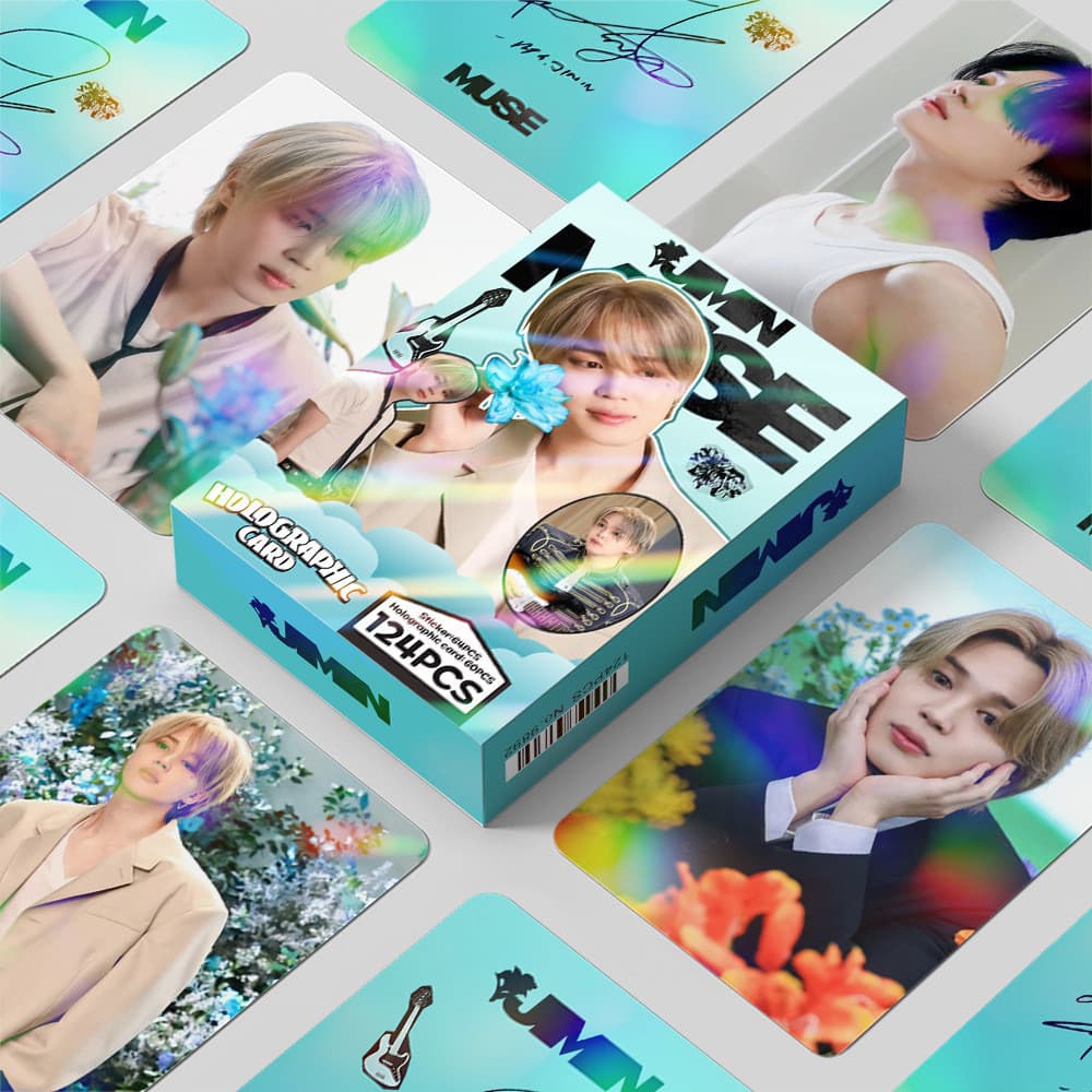 124 Unidades JIMIN MUSE À Prova De Ainda Por Vir Cartão Lomo A Laser The Planet Adesivos RM J-Hope SUGA Jung Kook V JIN