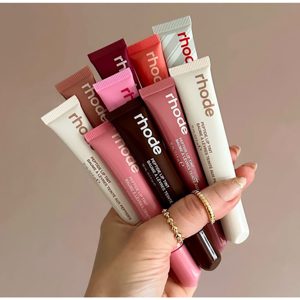 Rhode Hailey Peptide Batom Hidratante Lip Tinted Balm Framboesa Torrada Fita Espresso Gloss Esmalte