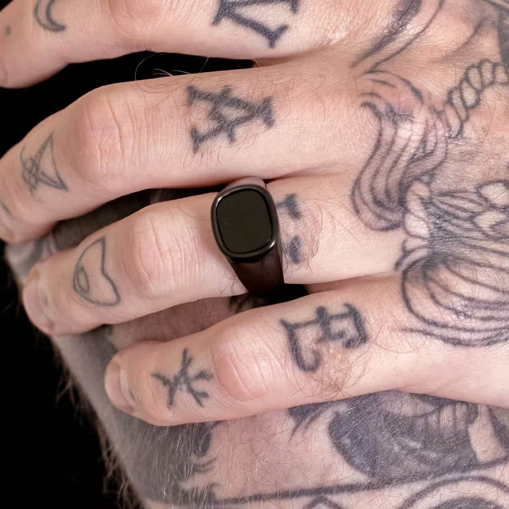 Anel Masculino Kiro em Aço Inoxidavel Preto
