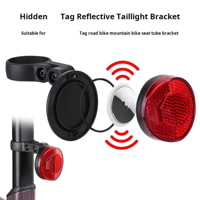 Capa Protetora Oculta Para Rastreador GPS De Bicicleta , Dura Airtag , Refletor De Selim , Suporte