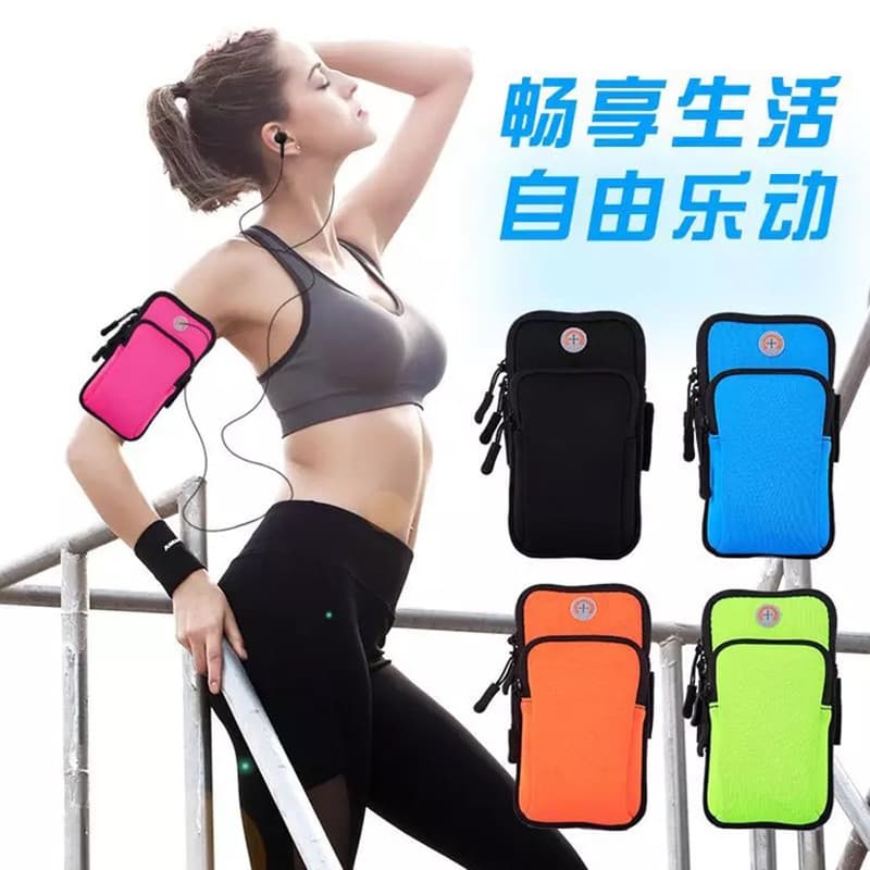 Correndo ao ar livre saco de braço do telefone móvel Unisex equipamentos esportivos Fitness braço capa saco braço saco d