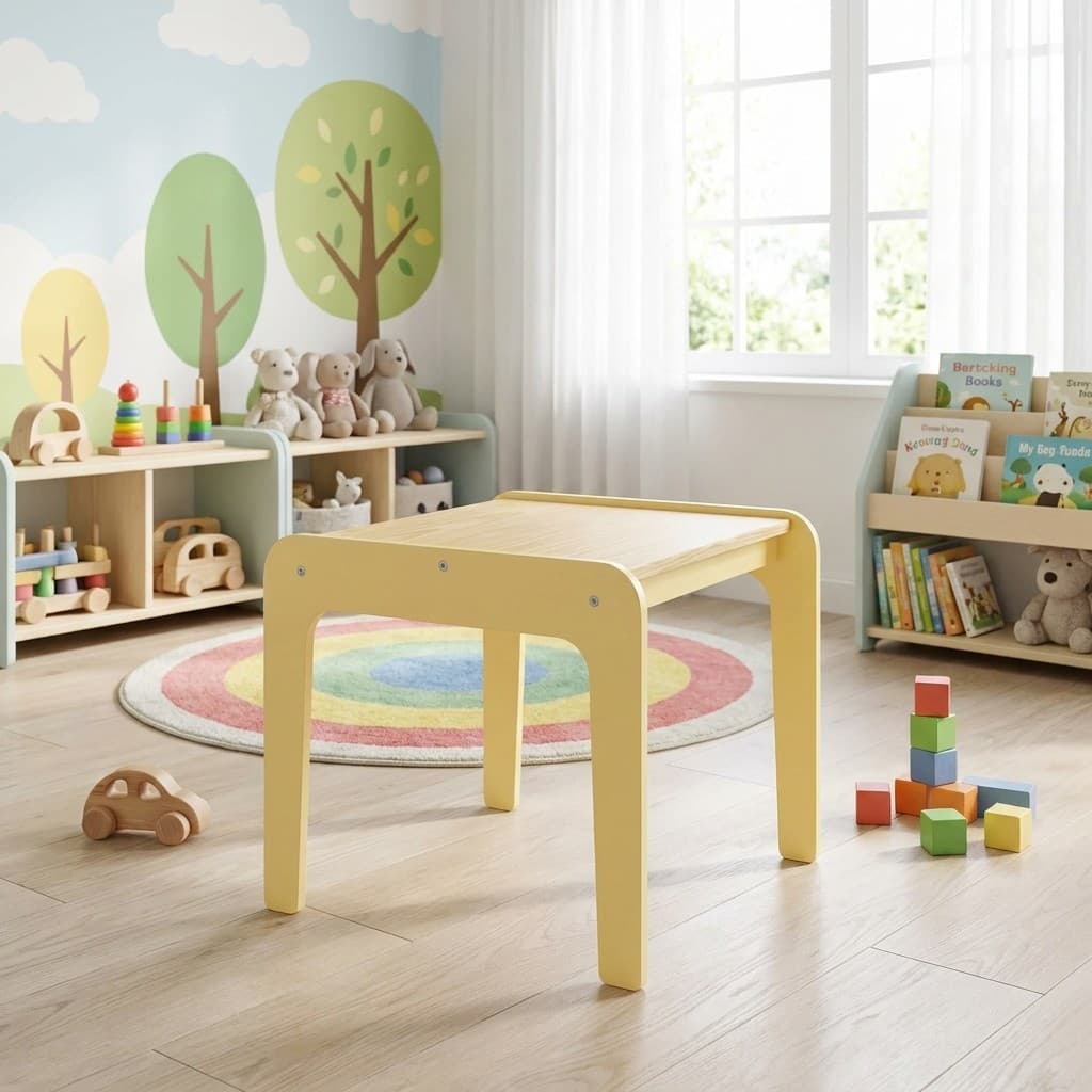 Mesa Infantil em MDF e Pinus | Estrutura Resistente