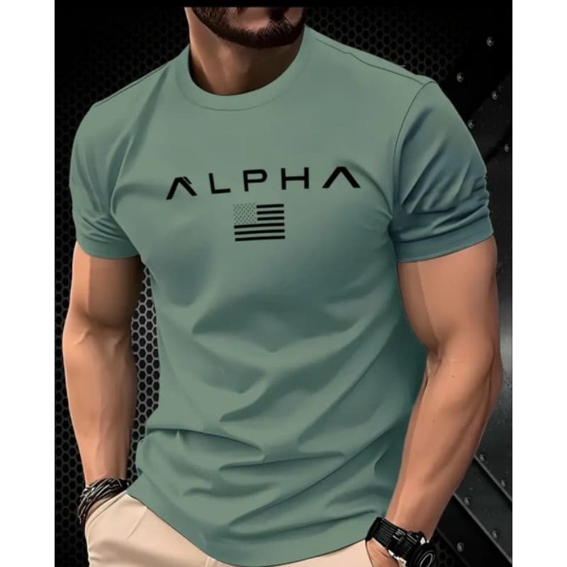 Camisa Camiseta Estampa ALPHA Lançamento Premium Alto Estilo Perfeita Para Presentear 100% Algodão