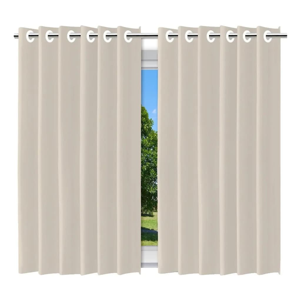 Cortina Blackout Corta Luz 200x140cm Ilhós Cor Bege