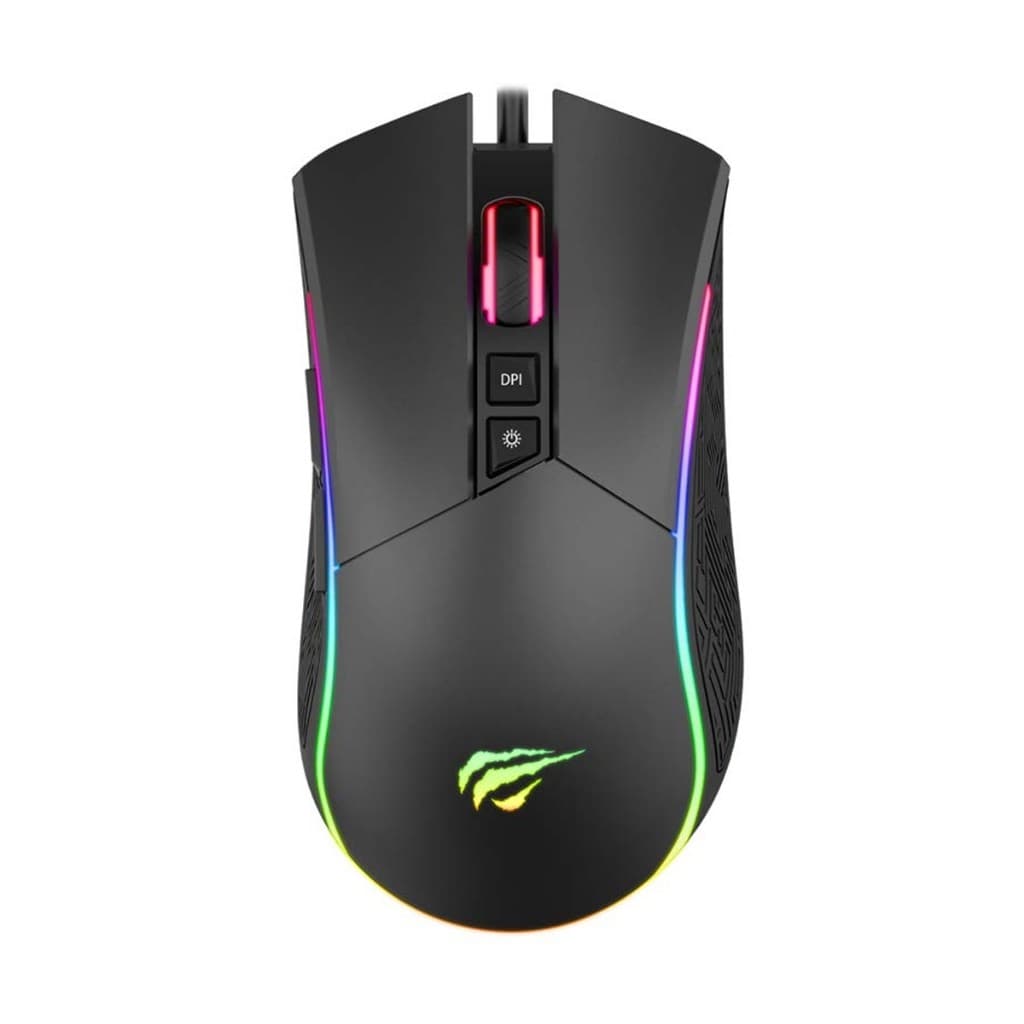 Mouse Gamer Havit MS1001S 8000 DPI 7 Botões RGB Preto