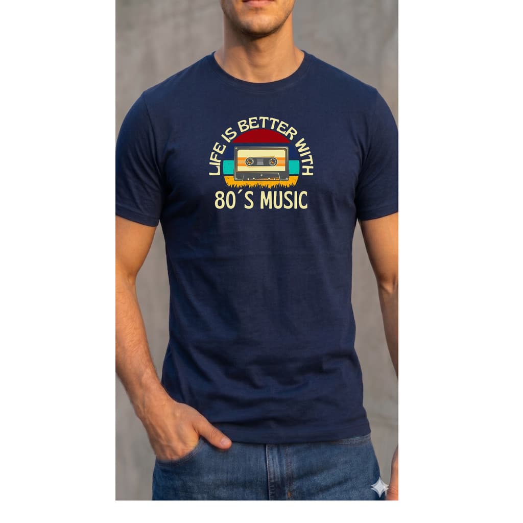 Camiseta Masculina Vintage Retrô Musica dos  Anos 80 Camisa Masculina  Algodão Premium - Blusa Masculina Básica  VT0009