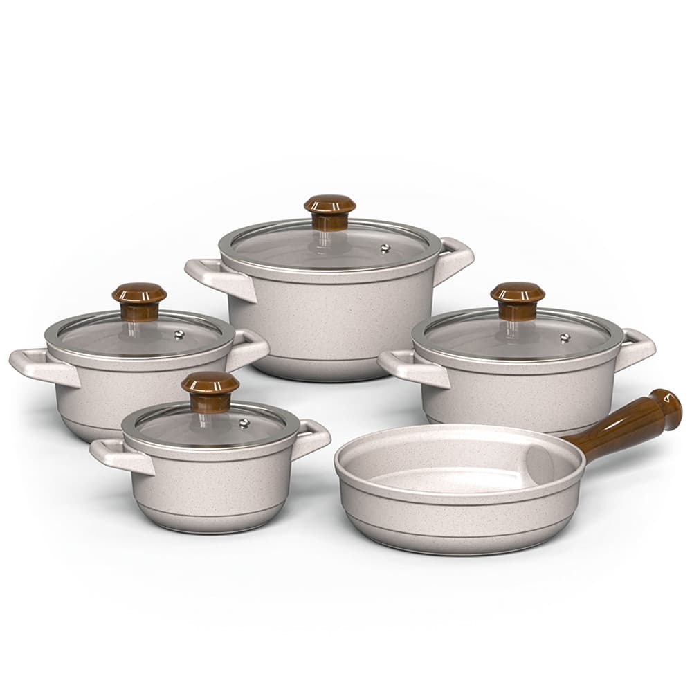 Jogo de Panelas Duo Smart 5 Pcs - Vanilla