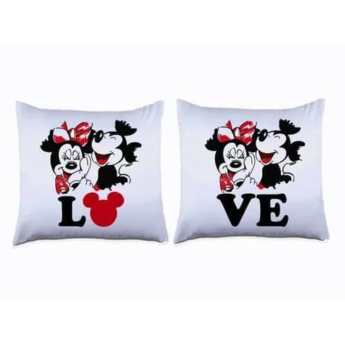 Almofada  Dia Dos Namorados Mickey E Minnie Love
