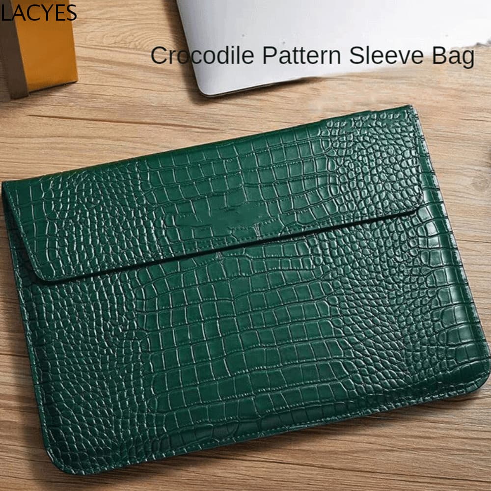 LACYES Bolsas Para Laptop De 13 Polegadas , Bolsa De Couro Com Design De Envelope , Capa Leve Notebook Suporte