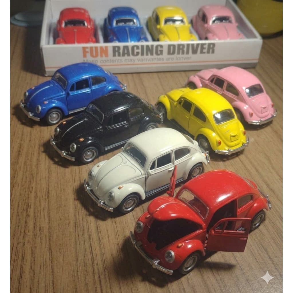 Carrinho Fusca Clássico Metal Colors Fricção Metalizado