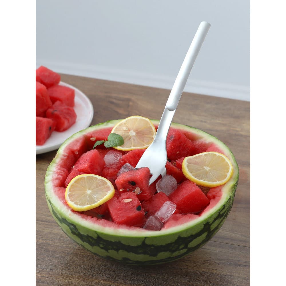 Garfo de cubos de melancia 304, aço inoxidável, divisão de frutas, escavação, molde de modelagem, padrão, comer melancia