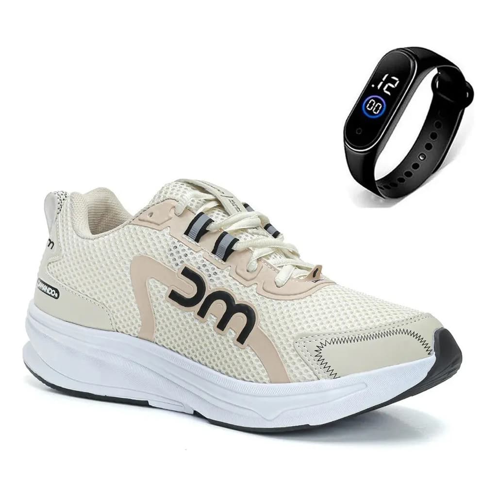 Tênis Esportivo Unissex Airon Treino Caminhada Corrida + Relógio Digital