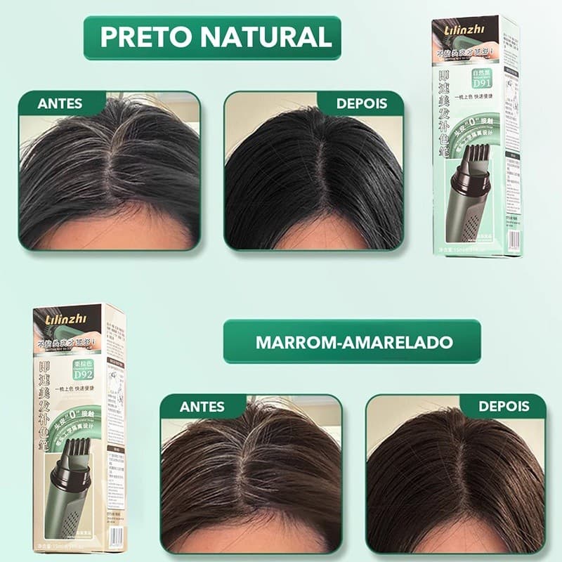Caneta De Tintura De Cabelo Lilinzi : Cobre Cabelos Grisalhos Com Apenas Uma Aplicação , Mesmo Aqueles Sem Habilidades
