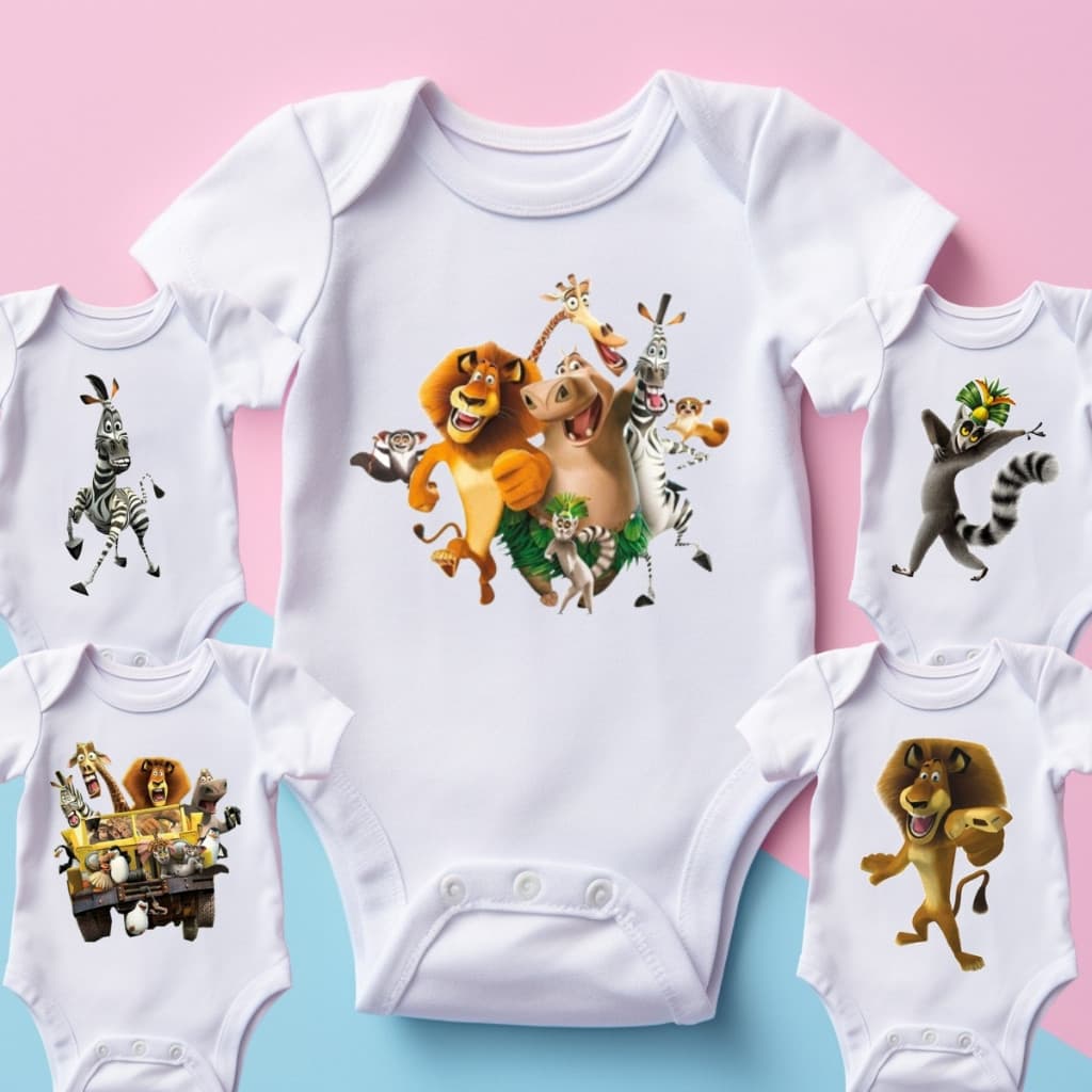 Body Madagascar Personalizado | Roupinha Criativa para Bebê ! Preço baixo
