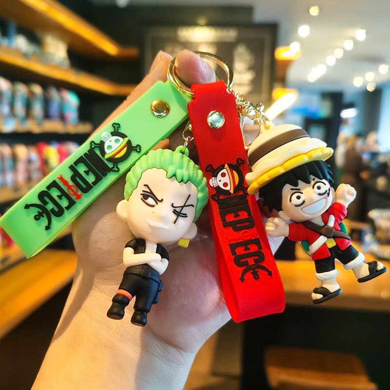 Chaveiro Anime One Piece Enfeite De Mochila Carro Luffy Zoro Sanji Nami Law Sabo Boneco Fofo Presente