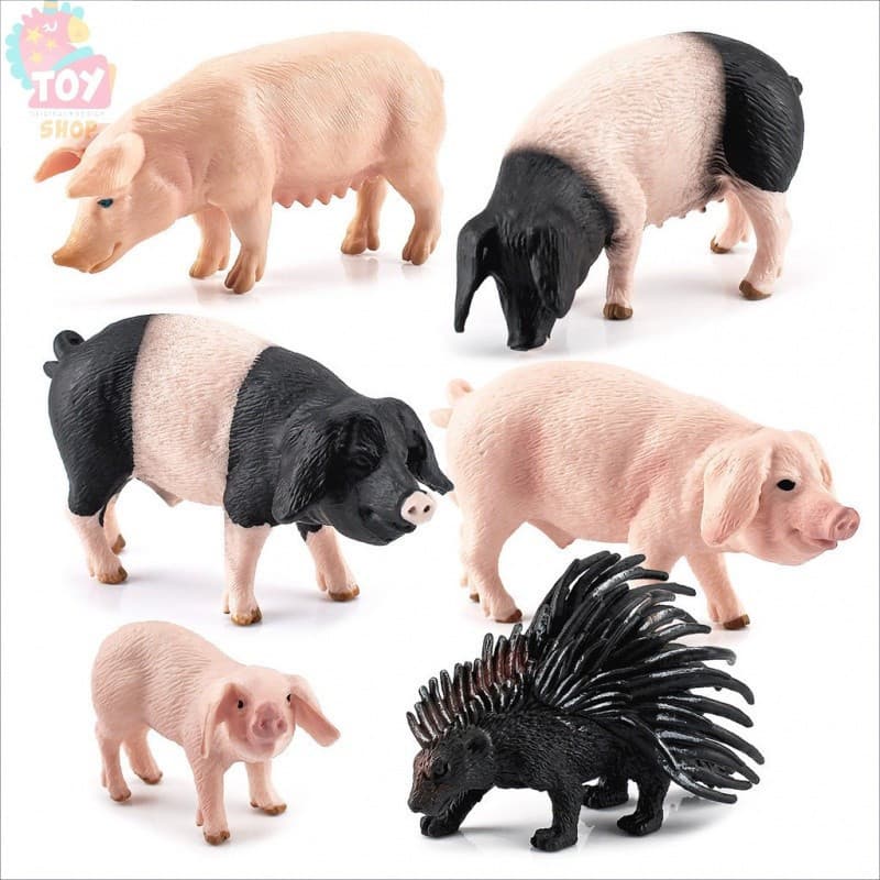 Brinquedos de Simulação de Modelo Animal de Fazenda Brinquedos Infantis Modelo Porco de Aves Modelo Ornamentos