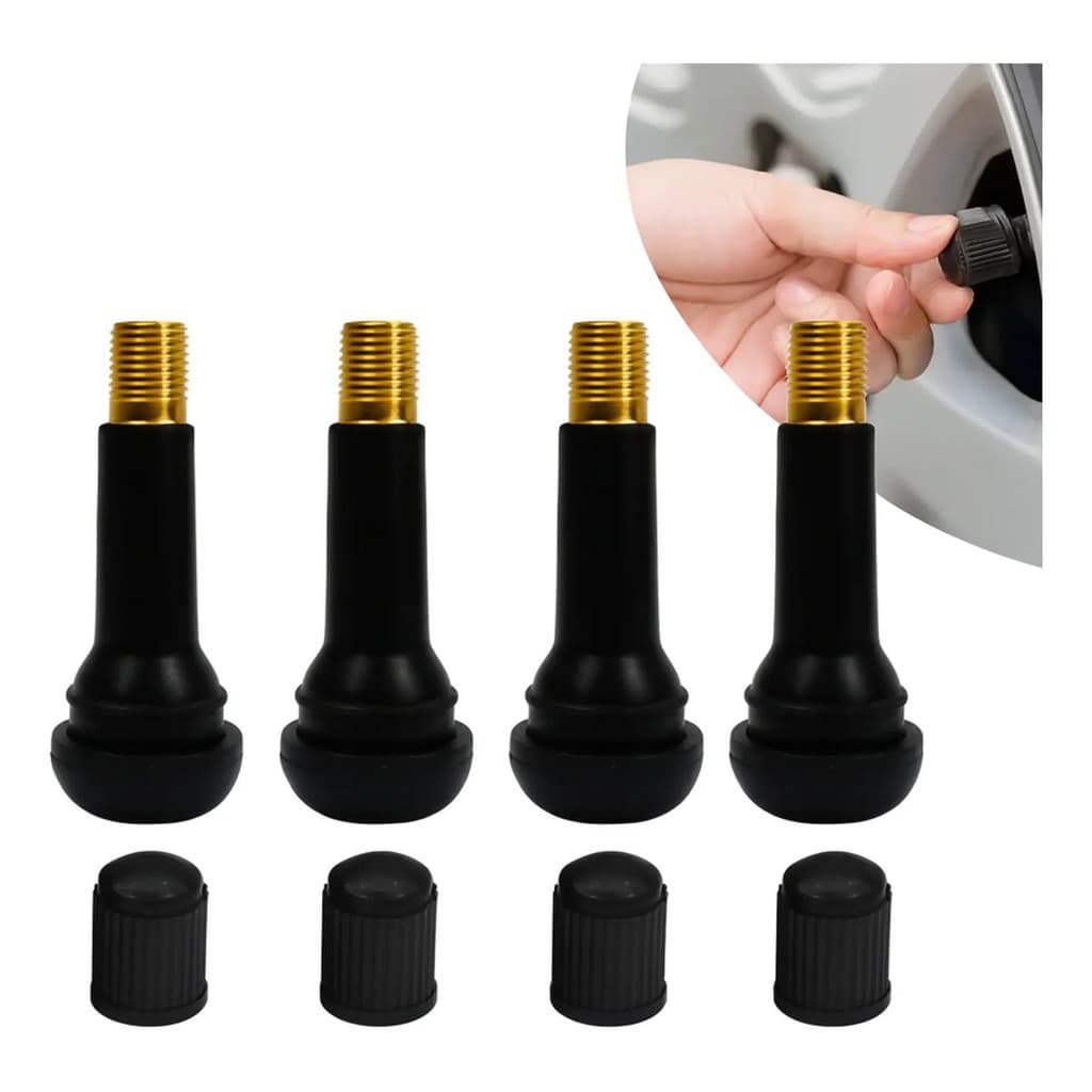 Kit 4 Bico Válvula Tr414 Pneu Sem Câmara Passeio Universal IBRAECOMM