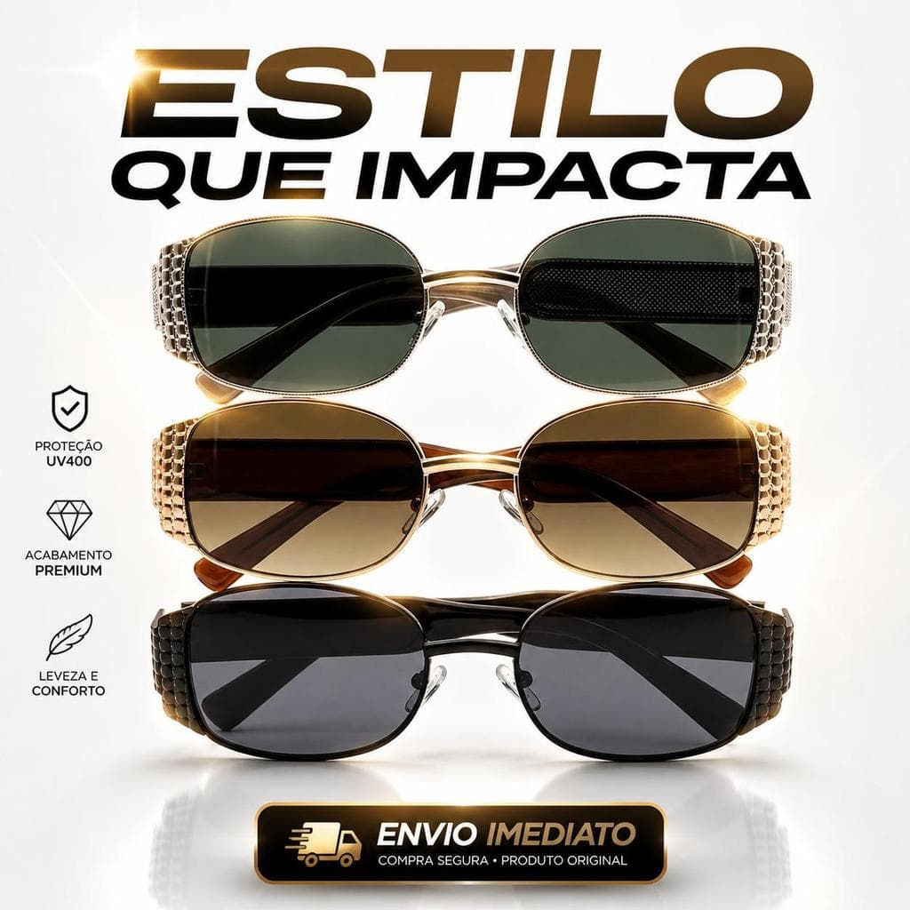 Kit 3 Óculos de Sol Urban Grid Lux
