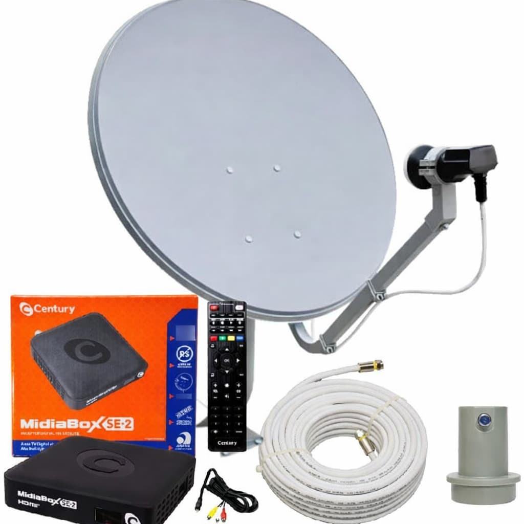 Kit   Receptor century  Digital + Antena Lnbf Ku simple   +Cabo