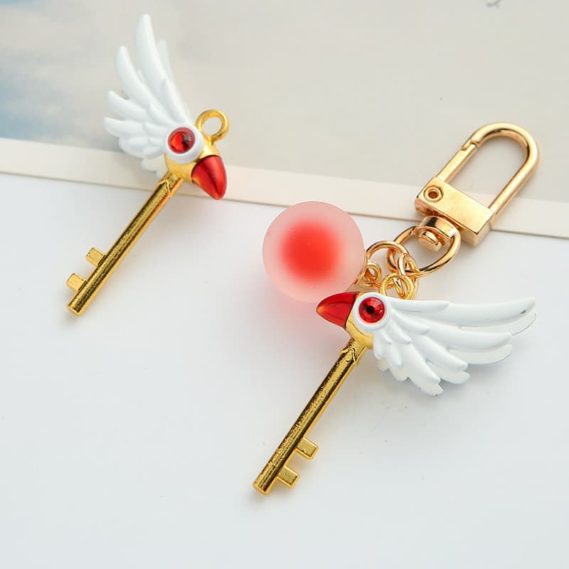 Chaveiro da Varinha Mágica de Cardcaptor Sakura, Capa Protetora para Chave de Carro do Mágico Clow, Pingente Fofo para M