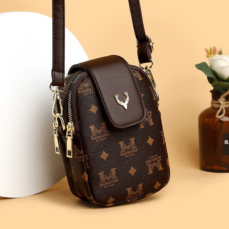 Bolsa para celular Mini bolsa pequena 2026 novo estilo mãe idosa de meia-idade Cross-body bolsa pequena feminina Vertica