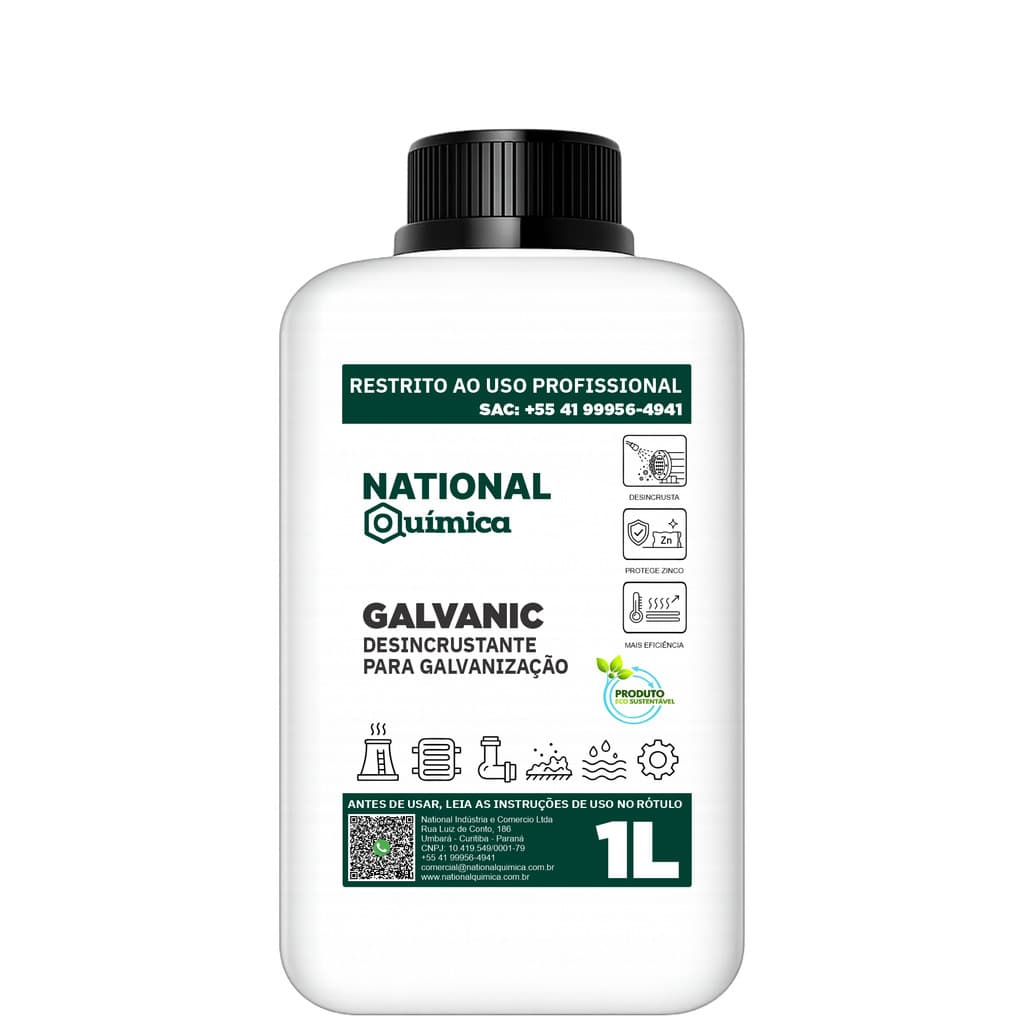 Desincrustante para Galvanização 1 L Galvanic National Química