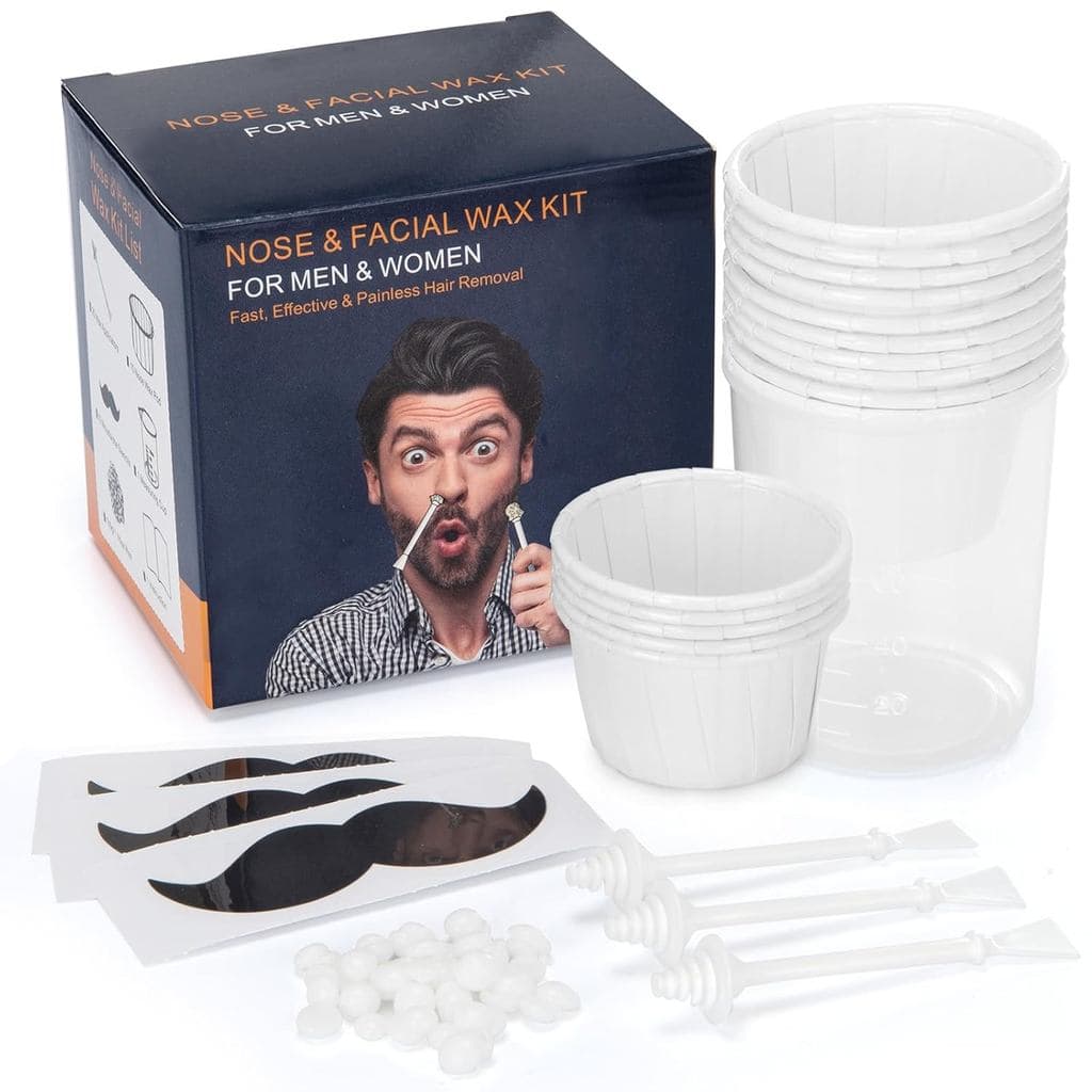 Kit de Depilação de Nariz para Homens com 30 Bastões de Cera, Kit de Cera para Pelos do Nariz com 100g de Cera, Até 20 U