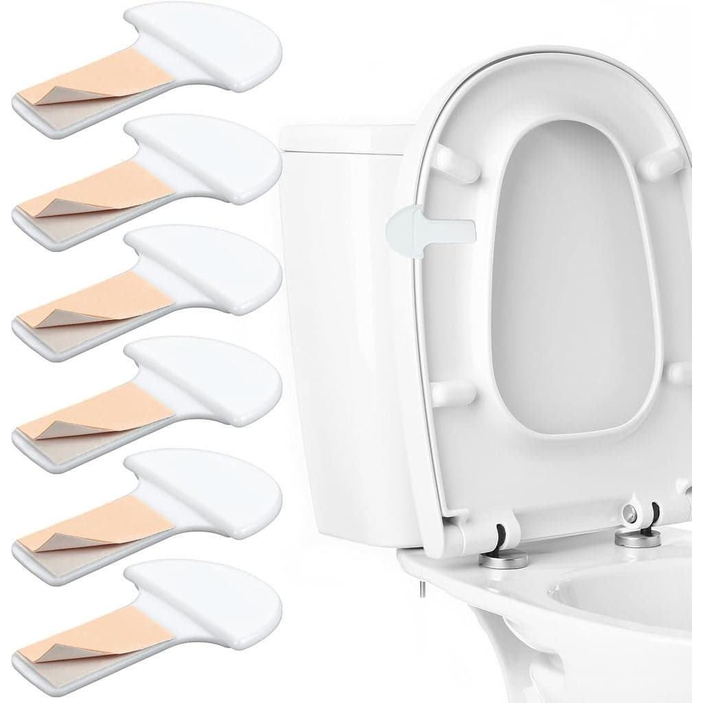 Toilet Seat Lift Handle, 6 Pcs Toilet Seat Lifter Self Adhesive Toilets Lid Cover Lifter Avoid Touching Tools Bathr
