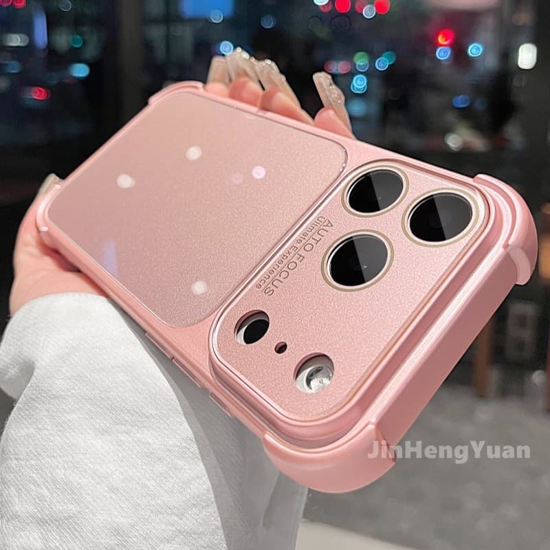 Capa De Telefone Com Airbag Anti-Queda Sensação De Resfriamento Para IPhone 17 16 15 14 13 Pro Max Botão De Filme De Len