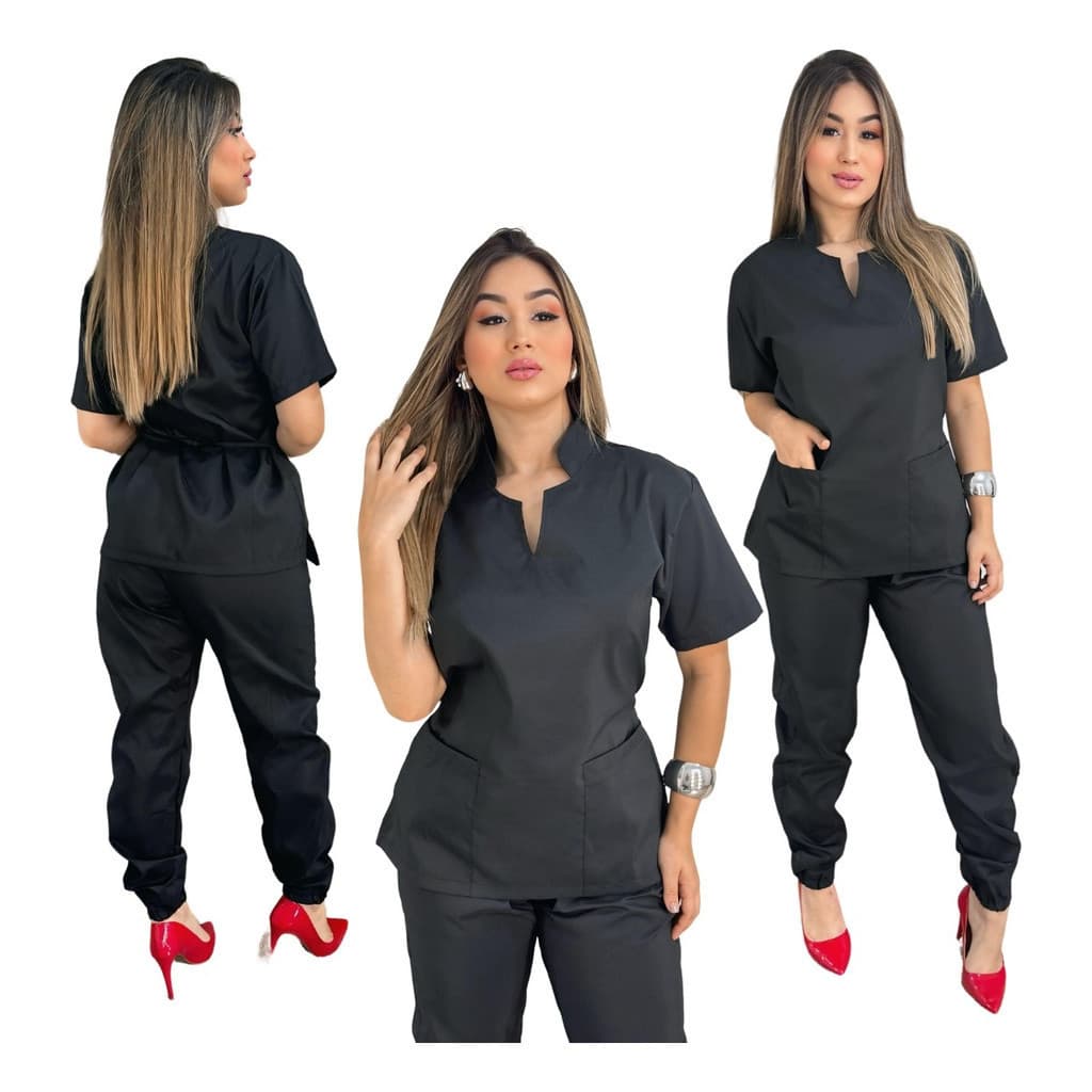 Pijama Feminino Gabardine Enfermagem Conjunto Hospitalar
