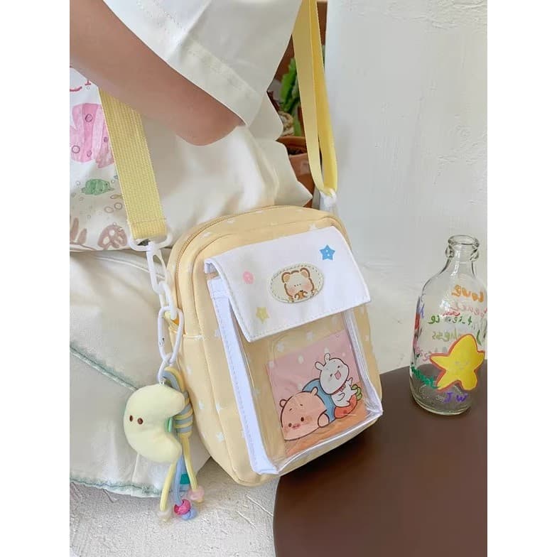 Saco de dor feminino japonês bonito macio menina lanche barra saco do mensageiro menina estudante All-Match japonês saco