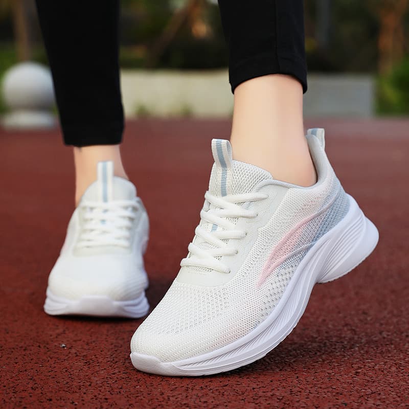 Beai primavera outono sapatos femininos malha respirável sapatos esportivos leve sola macia tênis de corrida senhoras sa