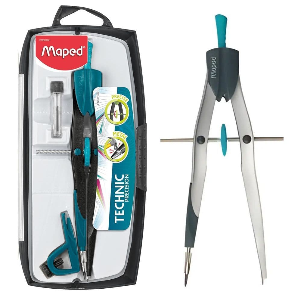 Compasso System Precision Estojo 3 Peças Maped - Azul