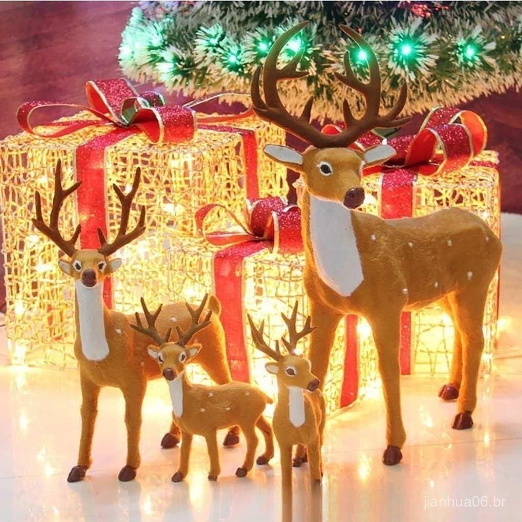 15/20 /25 /30cm Plush Elk Enfeites/Suprimentos Natal/Decorações De Árvore De Natal/Decorações De Natal/Enfeites De