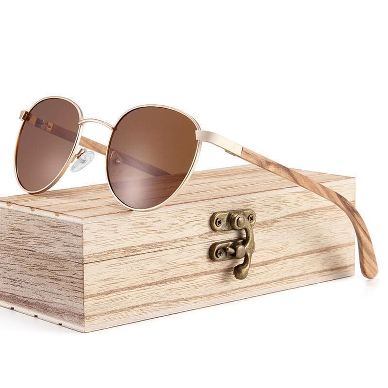 Óculos de Sol Femininos e Masculinos 2026, Óculos de Sol de Madeira, Óculos Polarizados de Bambu, Óculos Retro para Cond