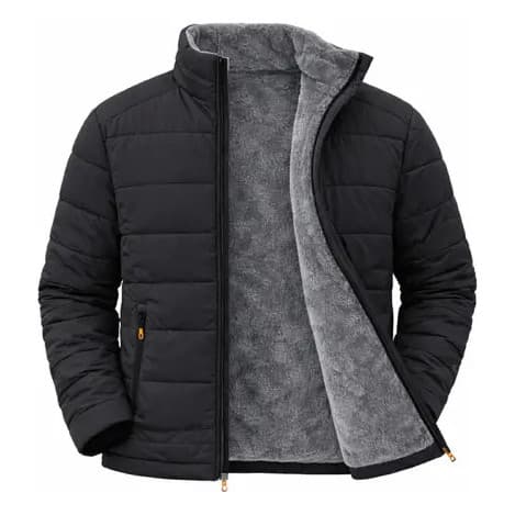 Jaqueta Masculina De Pelúcia Grossa Quente CASACO FORRADA FLANELADA PUFFER BOBOJACO