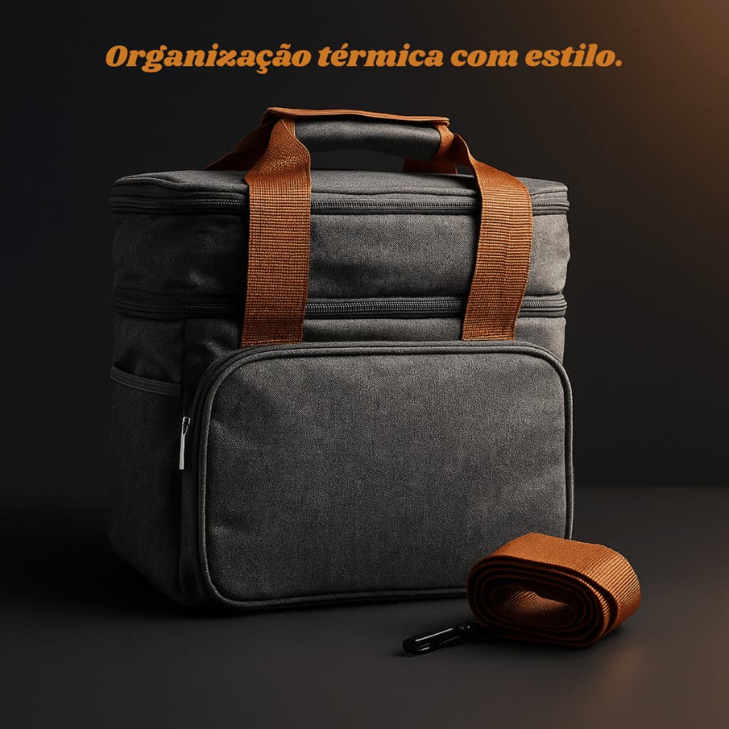 Bolsa Térmica B-max 3 Divisórias | Ideal para Trabalho, Escola e Academia