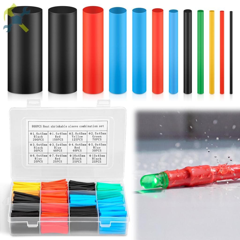 800 Pçs 2 : 1 Conjunto De Tubulação Termo Retrátil Tubo Envoltório À Prova Dwaterproof Água Conectores De Fio Elétrico S